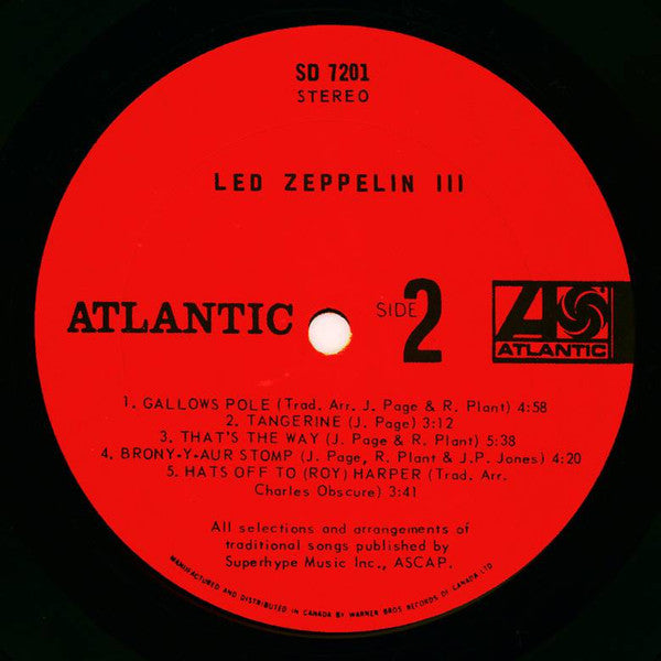 Led Zeppelin - Led Zeppelin III Vinyl Record