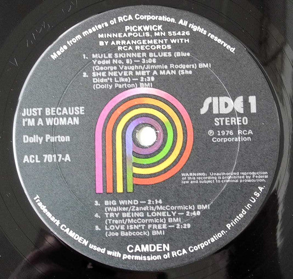 Dolly Parton - Just Because I'm A Woman - 1976
