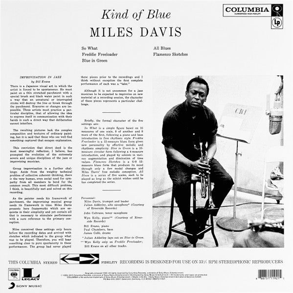 Miles Davis - Kind Of Blue Vinyl Record