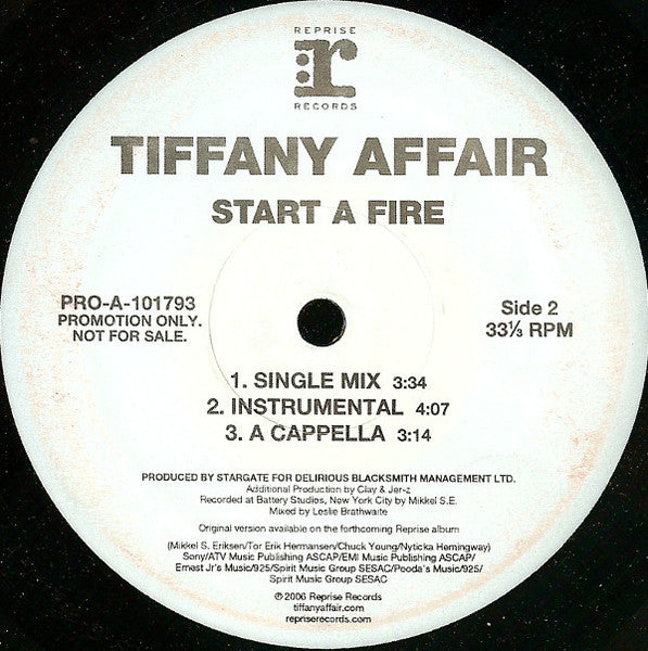 Tiffany Affair Featuring Jody Breeze - Start A Fire - 2006