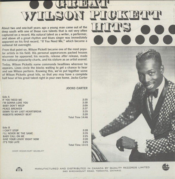 Wilson Pickett - Great Wilson Pickett Hits - 1967