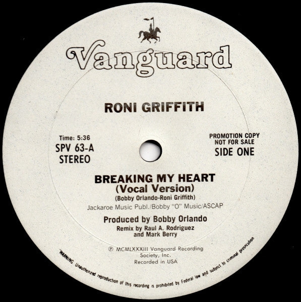 Roni Griffith - Breaking My Heart - 1983