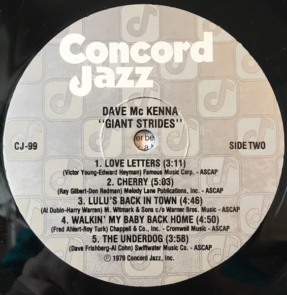 Dave McKenna - Giant Strides - 1979