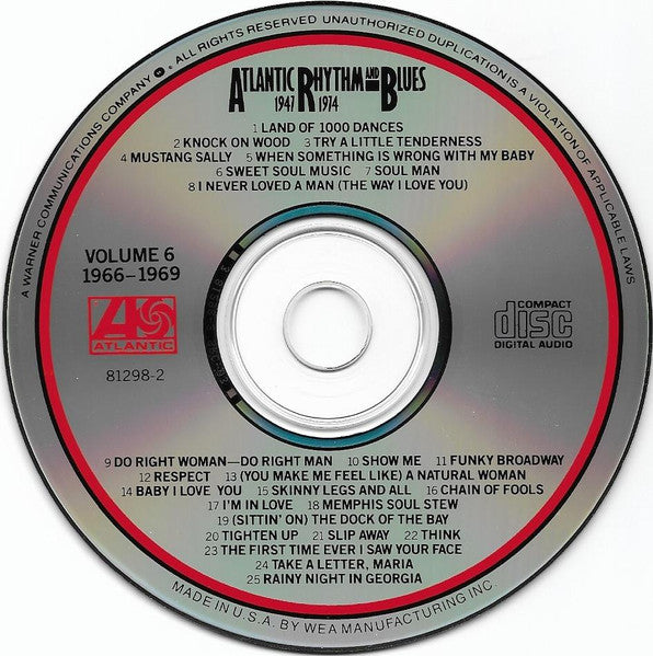 Various - Atlantic Rhythm & Blues 1947-1974, Volume 6 1966-1969 (CD) -