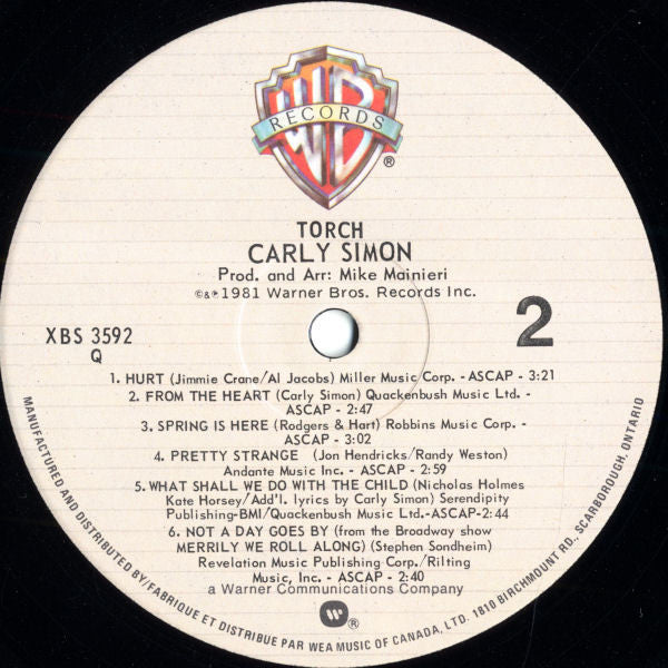 Carly Simon - Torch - 1981