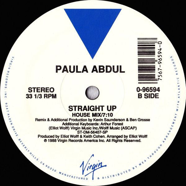 Paula Abdul - Straight Up - 1988