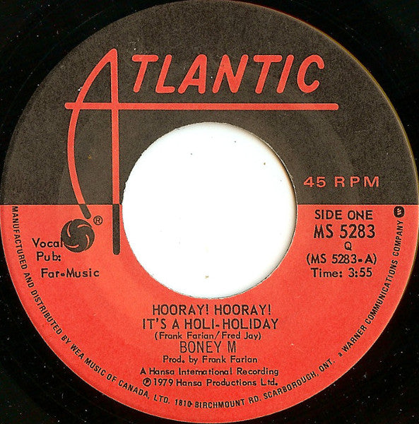 Boney M. - Hooray! Hooray! It's A Holi-Holiday / Mary's Boy Child - 1979