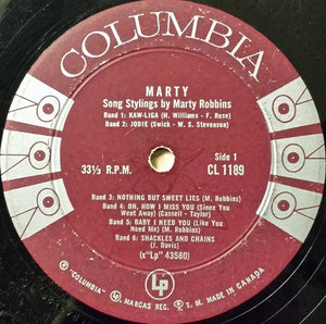 Marty Robbins - Marty Robbins Vinyl Record