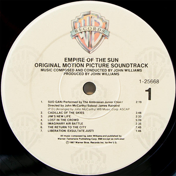 John Williams (4) - Empire Of The Sun (Original Motion Picture Soundtrack)