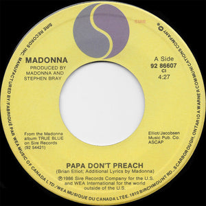 Madonna - Papa Don't Preach - 1986
