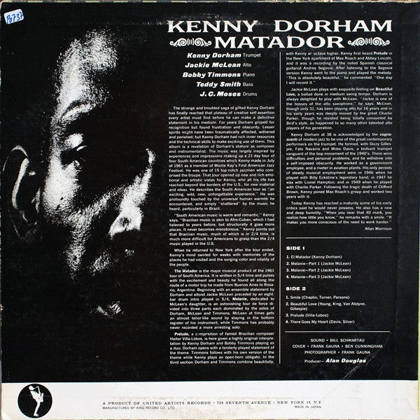 Kenny Dorham - Matador = マタドール - vinyl – Press Vinyl Cafe