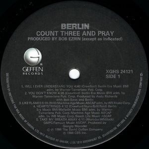 Berlin - Count Three & Pray - 1986