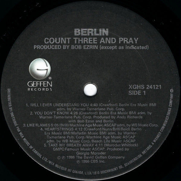 Berlin - Count Three & Pray - 1986