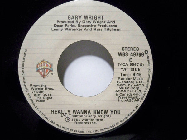 Gary Wright - Really Wanna Know You - 1981