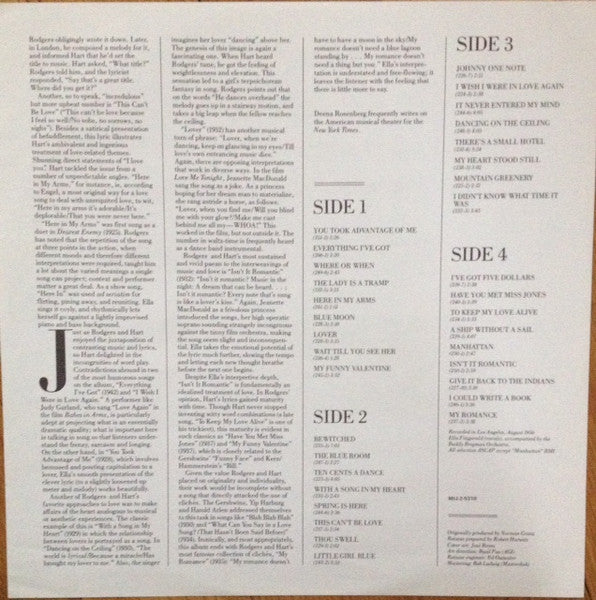 Ella Fitzgerald - The Rodgers And Hart Songbook - 1982