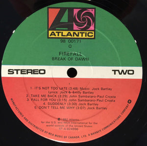 Firefall - Break Of Dawn