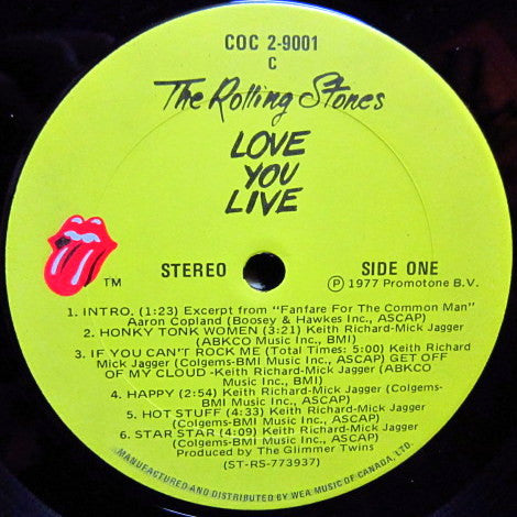 Rolling Stones, The - Love You Live - 1977