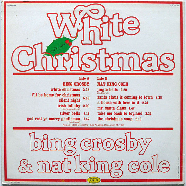 Bing Crosby & Nat King Cole -  White Christmas Vinyl Record