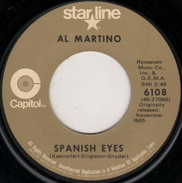 Al Martino - Spanish Eyes / Melody Of Love