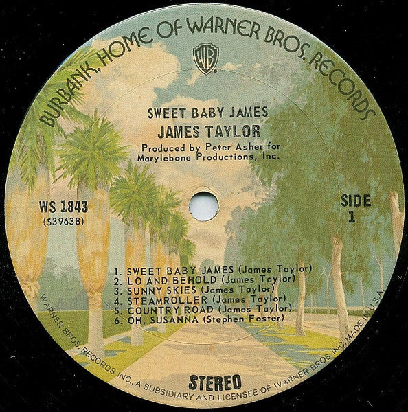 James Taylor  - Sweet Baby James Vinyl Record