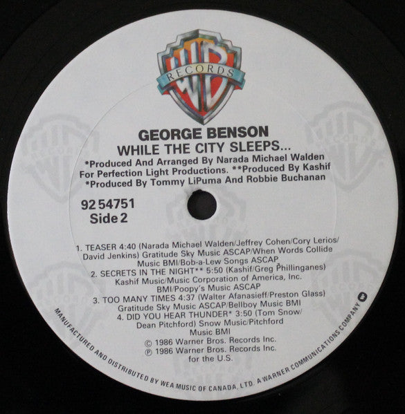 George Benson - While The City Sleeps... - 1986