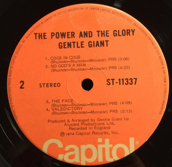 Gentle Giant - The Power And The Glory - 1974