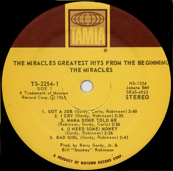 Miracles, The - Greatest Hits From The Beginning - 1965