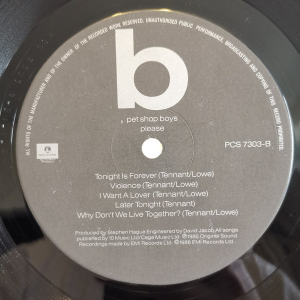 Pet Shop Boys - Please - 1986