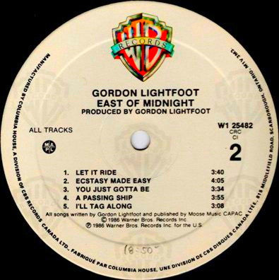 Gordon Lightfoot - East Of Midnight