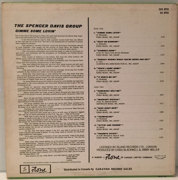 Spencer Davis Group, The - Gimme Some Lovin' - 1967