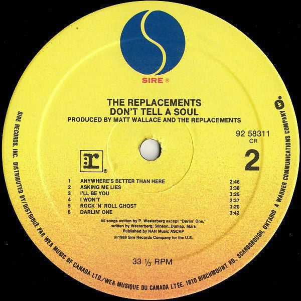 Replacements, The - Don't Tell A Soul - 1989