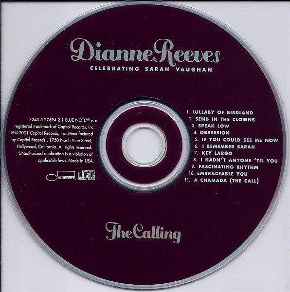 Dianne Reeves - The Calling (Celebrating Sarah Vaughan) (CD) - 2001