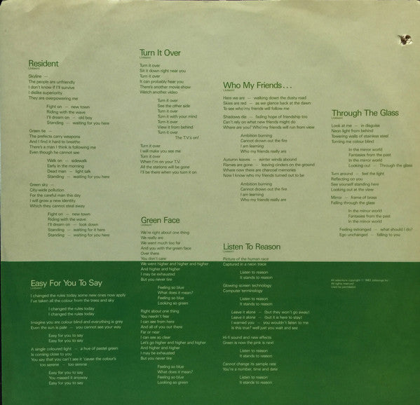 Eddie Jobson / Zinc - The Green Album - 1983
