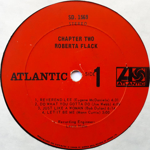 Roberta Flack - Chapter Two Vinyl Record