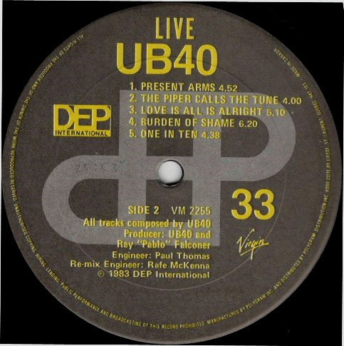 UB40 - Live - 1983