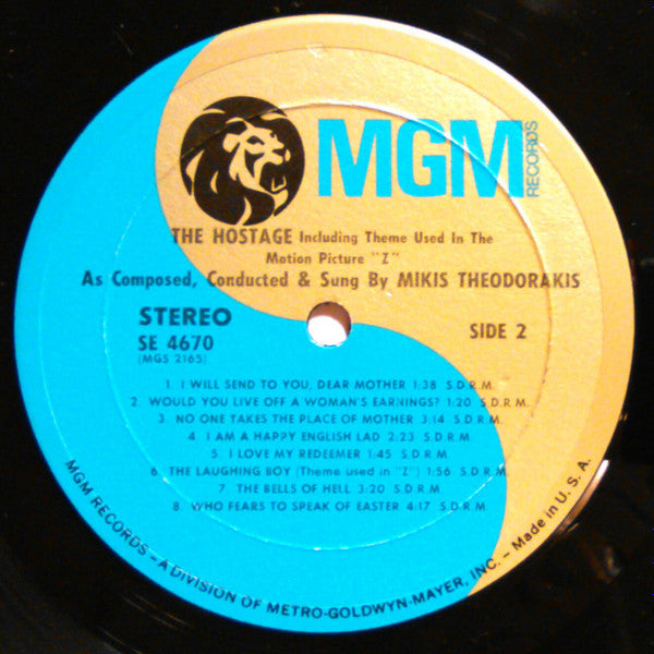 Mikis Theodorakis - Theme Used In The Motion Picture "Z" & Other Music Composed, Conducted & Sung By Mikis Theodorakis - 1970