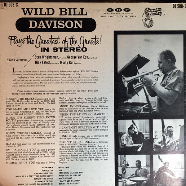Wild Bill Davison - Plays The Greatest Of The Greats!