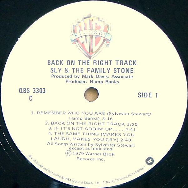 Sly & The Family Stone - Back On The Right Track - 1979
