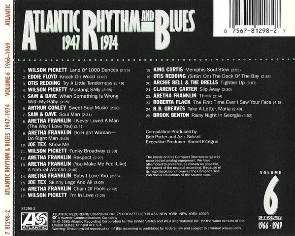 Various - Atlantic Rhythm & Blues 1947-1974, Volume 6 1966-1969 (CD) -