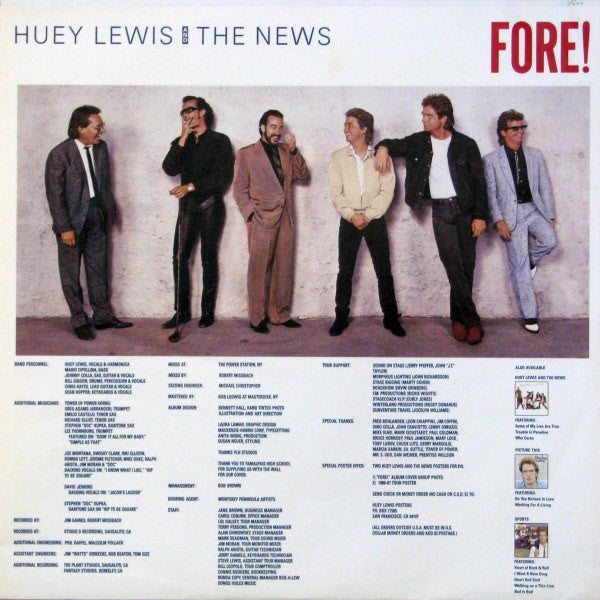 Huey Lewis And The News - Fore! Vinyl Record