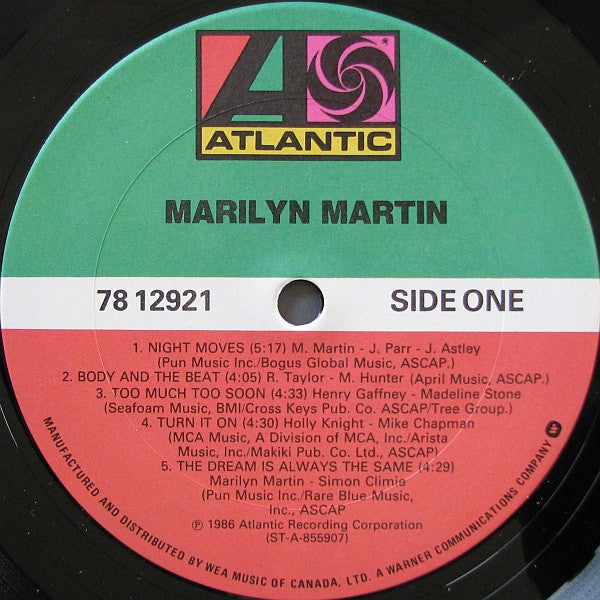 Marilyn Martin - Marilyn Martin Vinyl Record