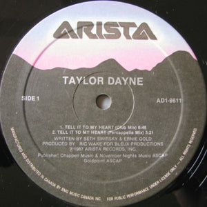 Taylor Dayne - Tell It To My Heart Vinyl Record