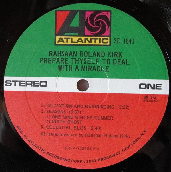 Rahsaan Roland Kirk - Prepare Thyself To Deal With A Miracle Vinyl Record