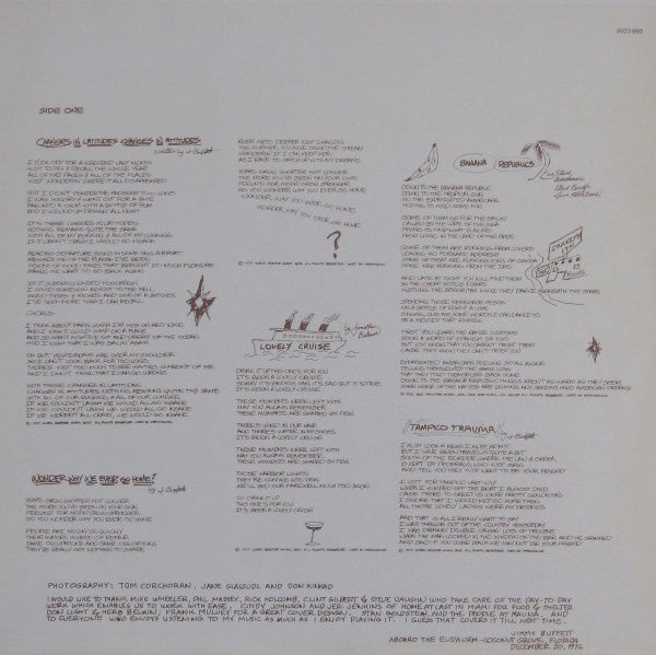 Jimmy Buffett - Changes In Latitudes Changes In Attitudes - 1977