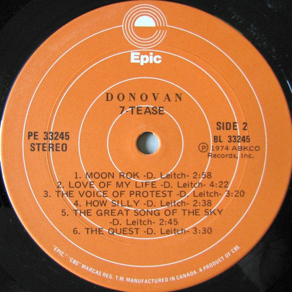 Donovan - 7-Tease Vinyl Record