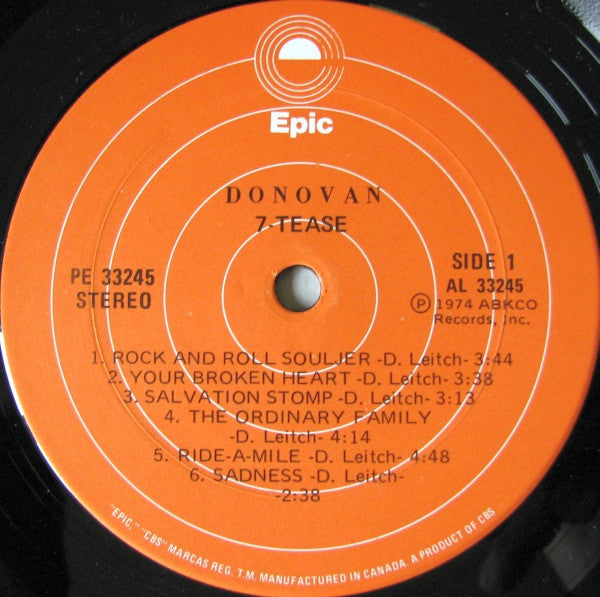 Donovan - 7-Tease Vinyl Record