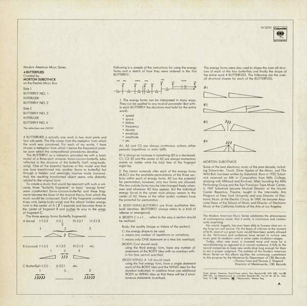 Morton Subotnick - 4 Butterflies