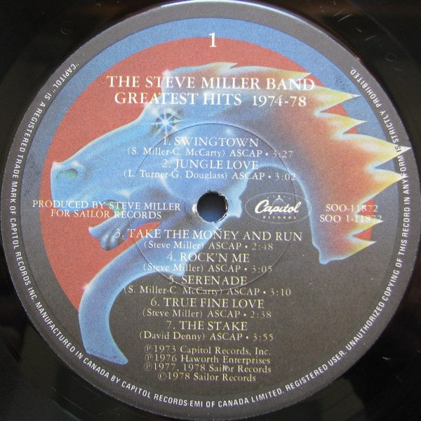 Steve Miller Band - Greatest Hits 1974-78 Vinyl Record