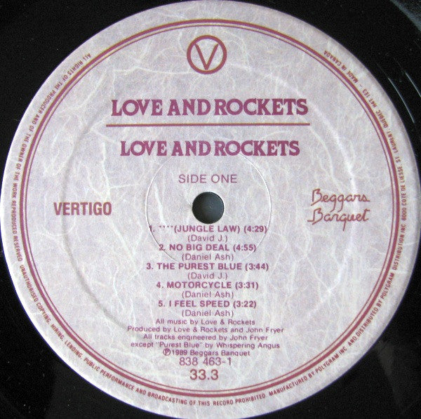 Love And Rockets - Love And Rockets - 1989