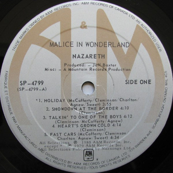 Nazareth (2) - Malice In Wonderland